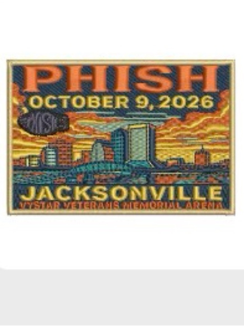 Phish Fall Tour 2026 Jacksonville Concert Trading Iron On Patch